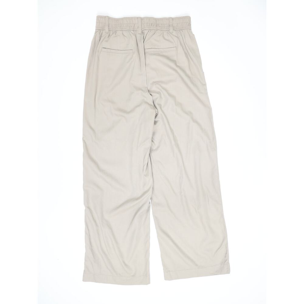 Madewell Wide Leg Pleated Trouser Pants 10 Khaki TENCEL Capsule Minimalist Luxe - Picture 7 of 15